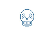 Skull line icon concept. Skull flat