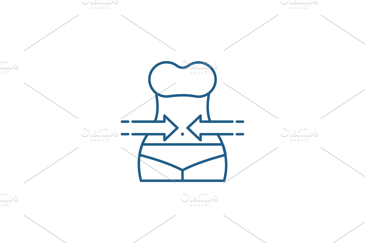 Slimming line icon concept. Slimming in Illustrations - product preview 8