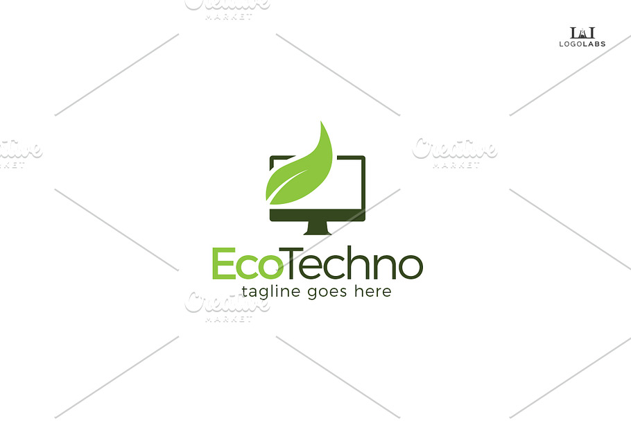 Eco Techno Logo in Logo Templates - product preview 8