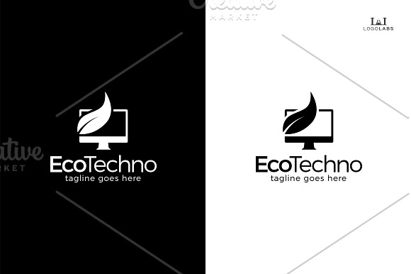 Eco Techno Logo in Logo Templates - product preview 2