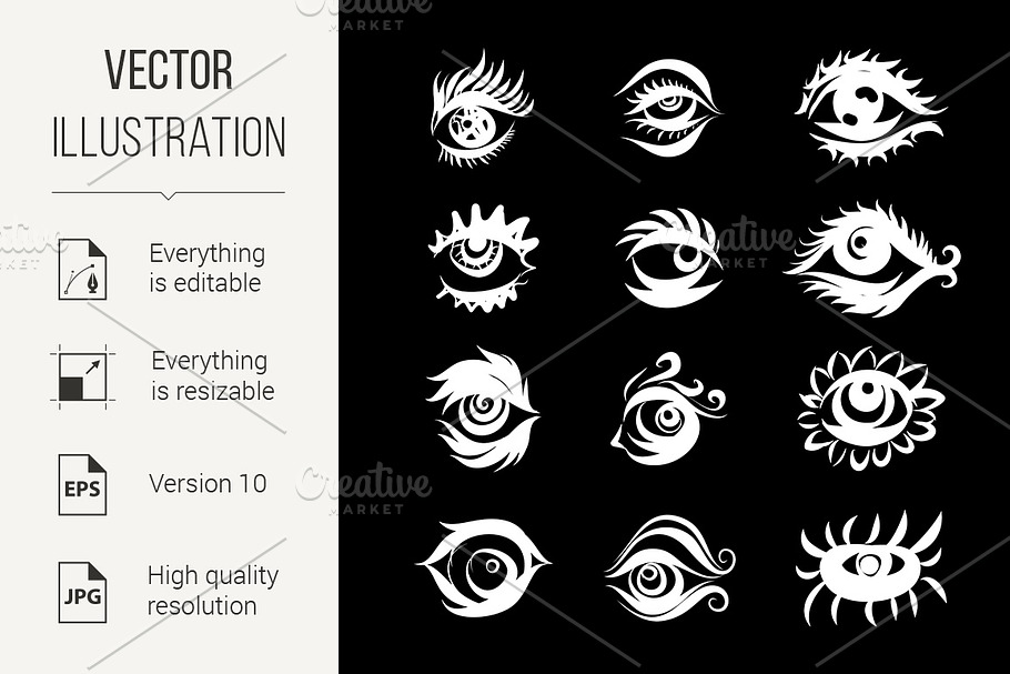 Eyes Icons in Graphics - product preview 8