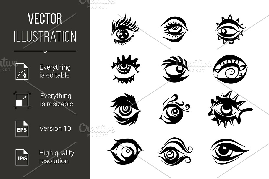 Eyes Icons in Graphics - product preview 8