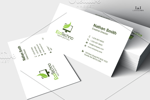 Eco Techno Logo in Logo Templates - product preview 3