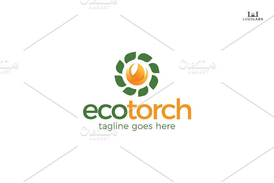 Eco Torch Logo in Logo Templates - product preview 8