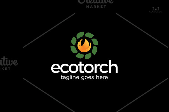 Eco Torch Logo in Logo Templates - product preview 1