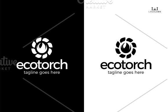 Eco Torch Logo in Logo Templates - product preview 2