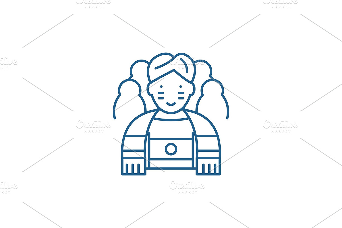 Sportsman line icon concept in Illustrations - product preview 8