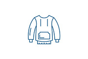Sportswear line icon concept