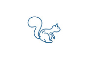 Squirrel line icon concept. Squirrel
