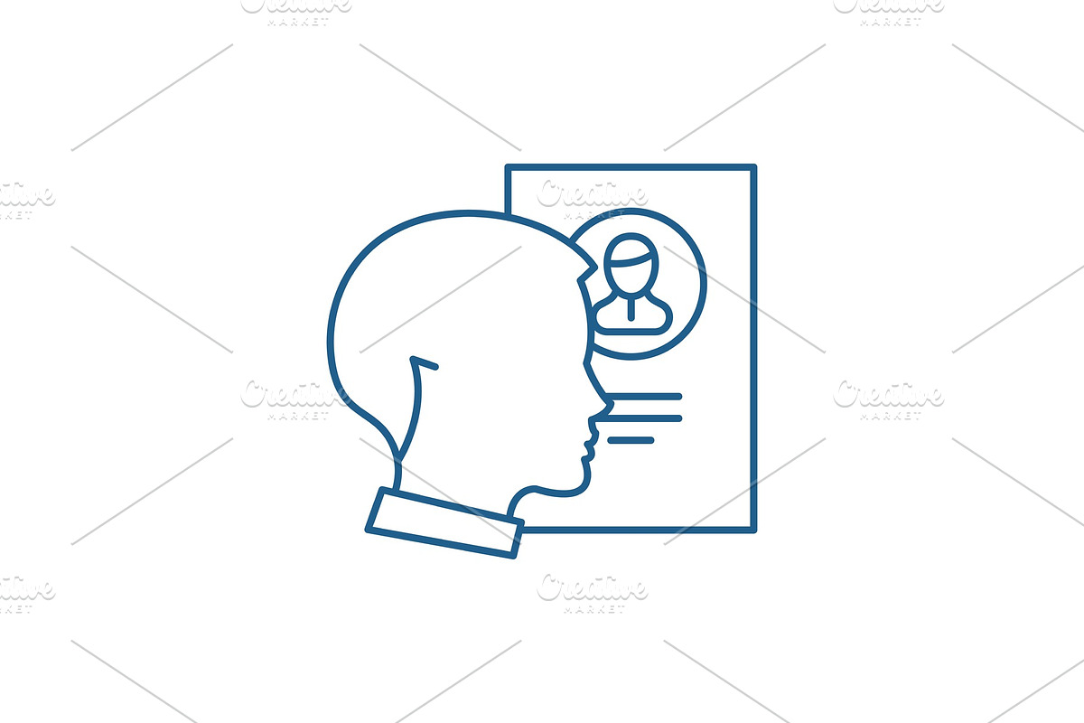 Staff analysis line icon concept in Illustrations - product preview 8