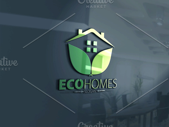 Green Eco Home Version3 in Logo Templates - product preview 3