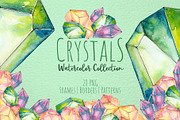 Crystals are blue, green and red