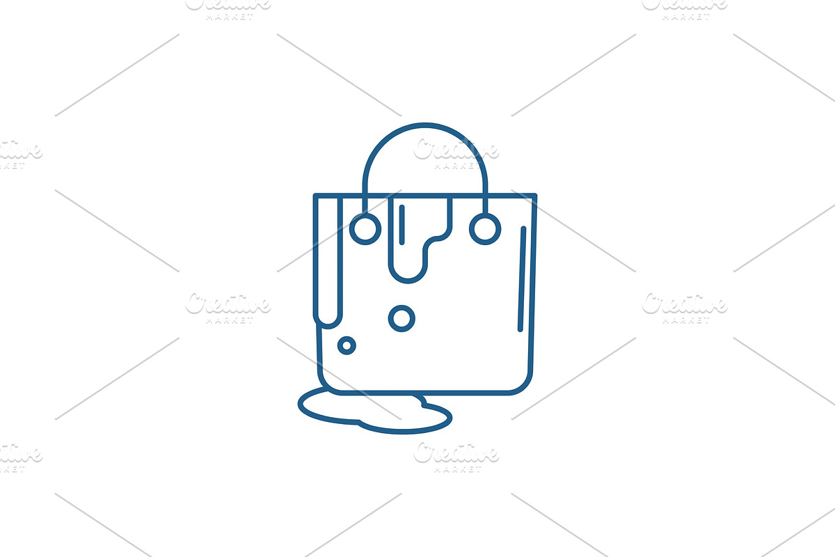 Tin of paint line icon concept. Tin in Illustrations - product preview 8