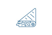 Tortilla line icon concept. Tortilla