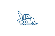 Tractor line icon concept. Tractor