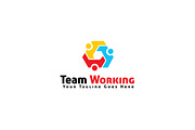 Team Working Logo Template