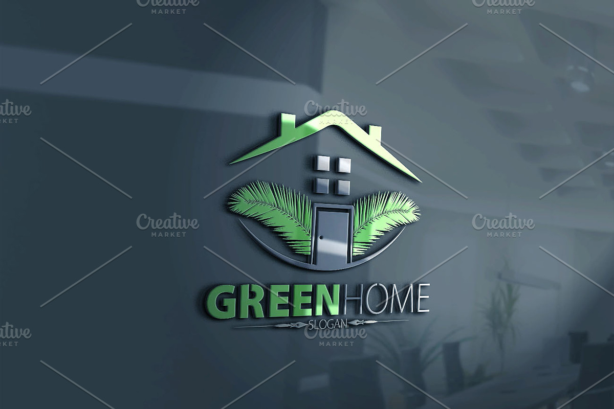 Green Home Logo in Logo Templates - product preview 8