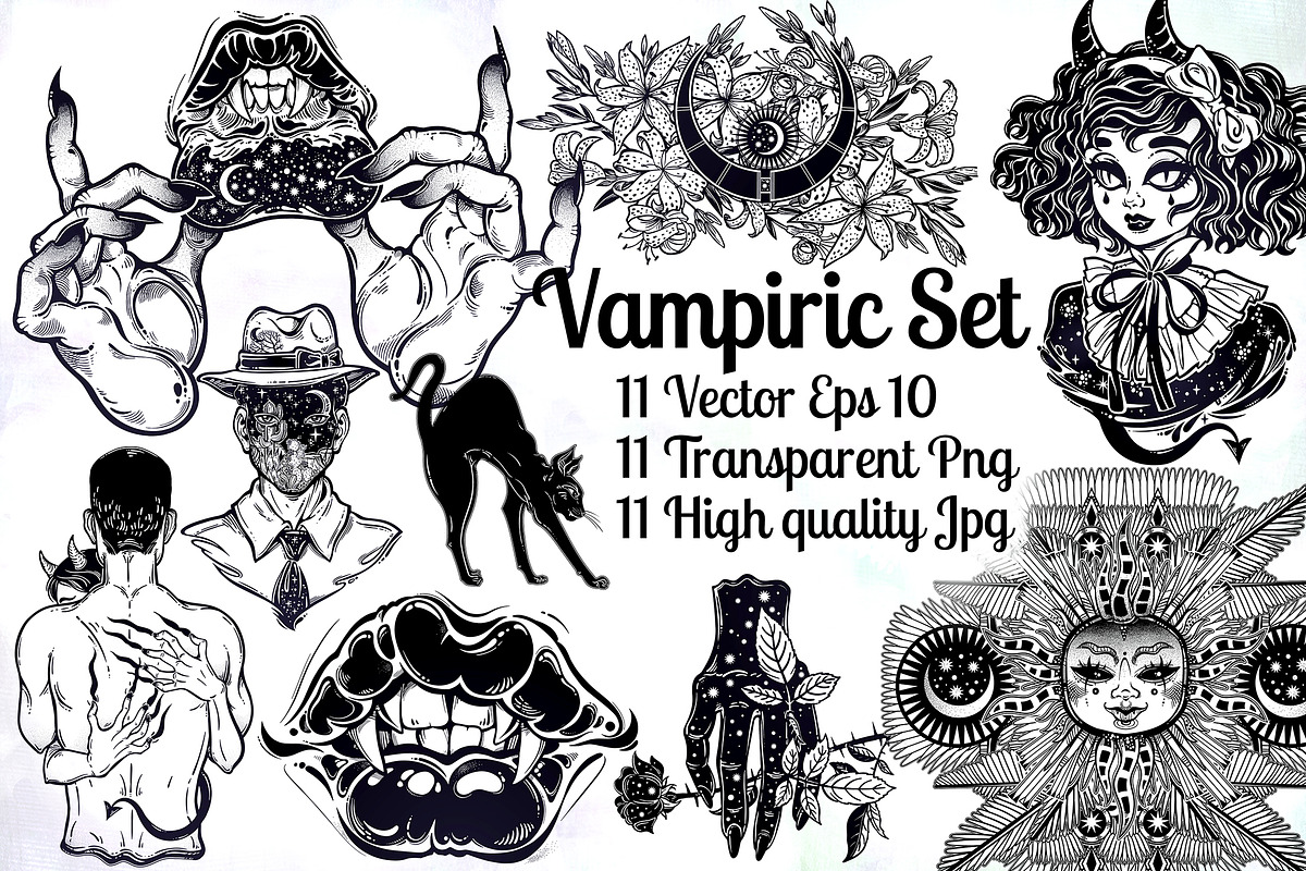 Vampiric Set in Illustrations - product preview 8