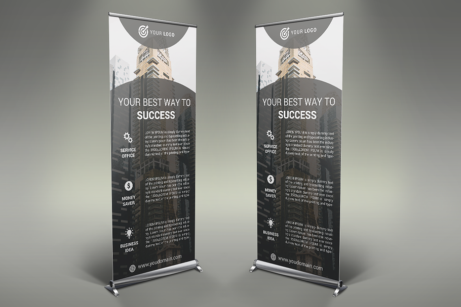 Business - Roll Up Banner in Presentation Templates - product preview 8