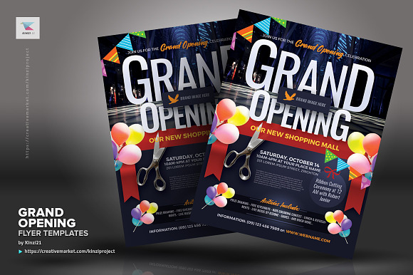 Grand Opening Flyer Templates in Flyer Templates - product preview 2