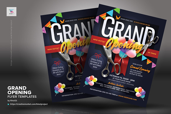 Grand Opening Flyer Templates in Flyer Templates - product preview 3