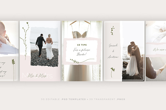 Elegant Wedding Social Media Pack in Social Media Templates - product preview 11