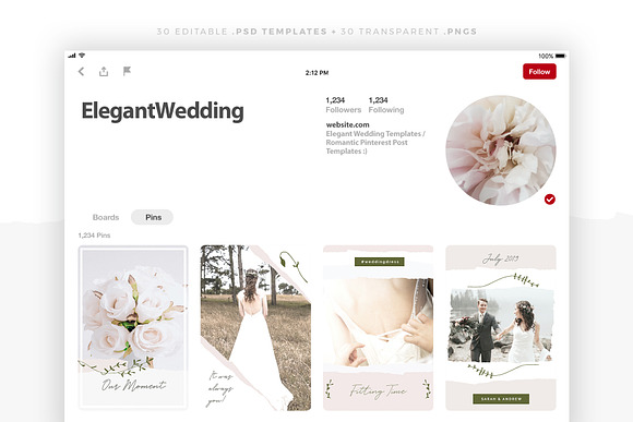 Elegant Wedding Social Media Pack in Social Media Templates - product preview 12