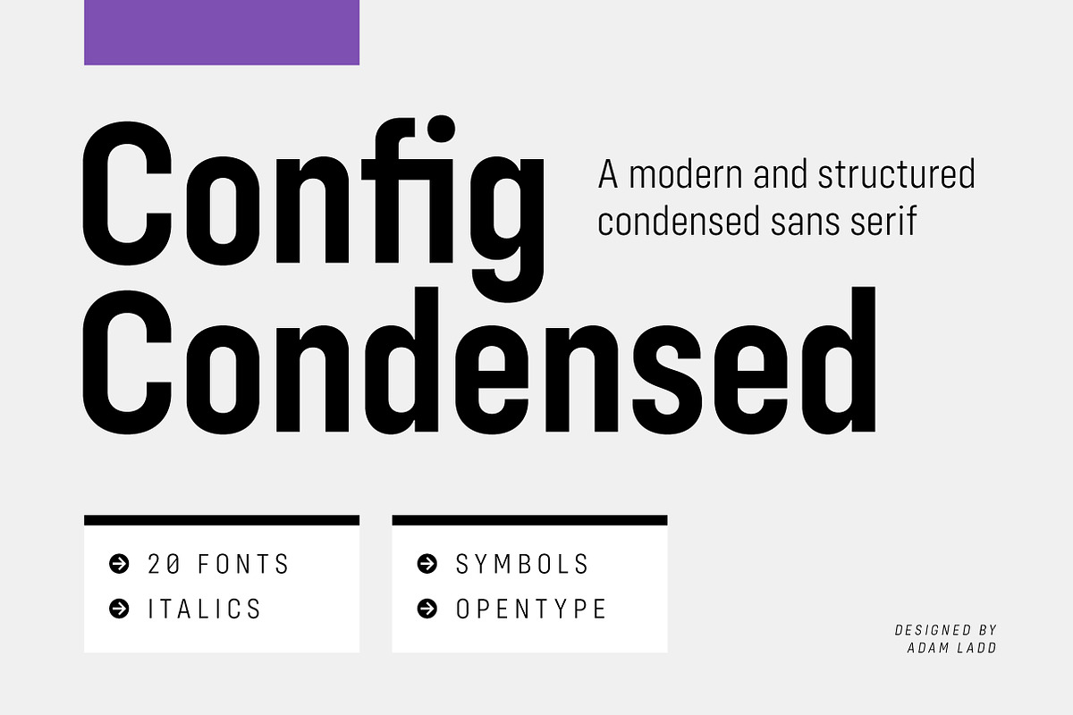 Config Condensed Font Family in Sans-Serif Fonts - product preview 8
