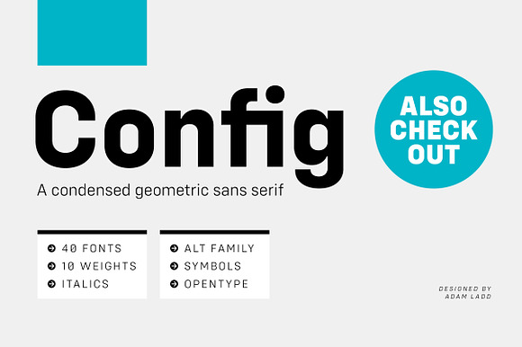 Config Condensed Font Family in Sans-Serif Fonts - product preview 15