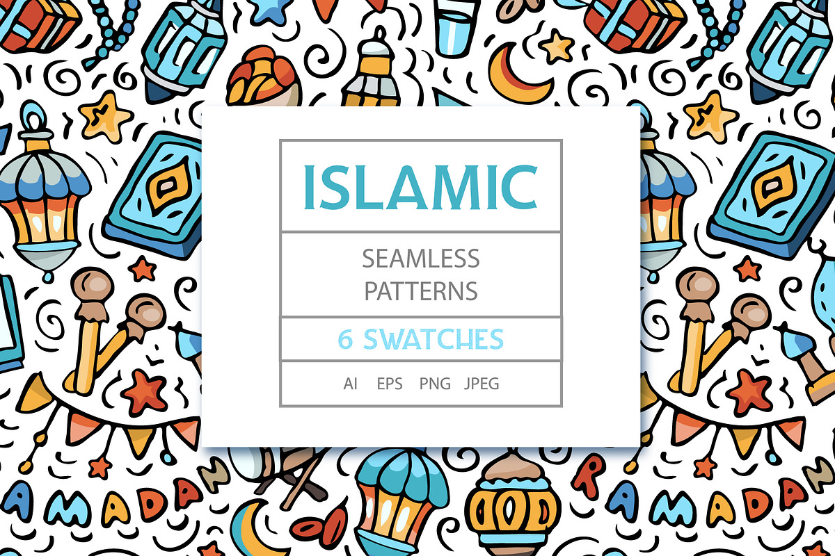 Islamic seamless patterns in Patterns - product preview 8