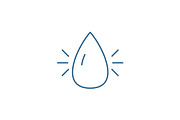 Water industry line icon concept