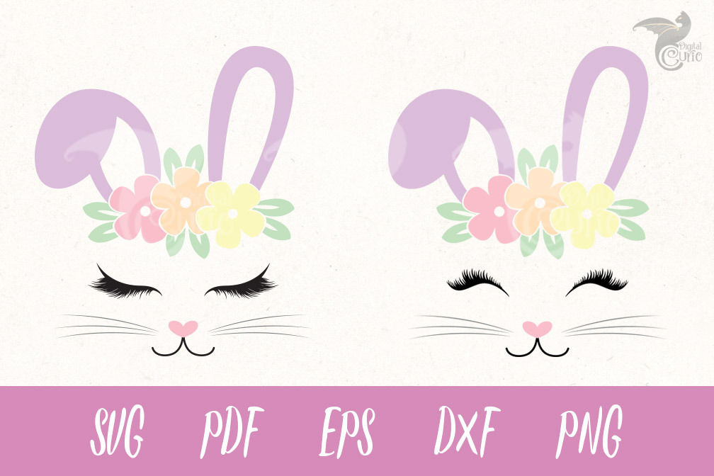 Bunny Face SVG and Cut Files | Custom-Designed Illustrations ~ Creative