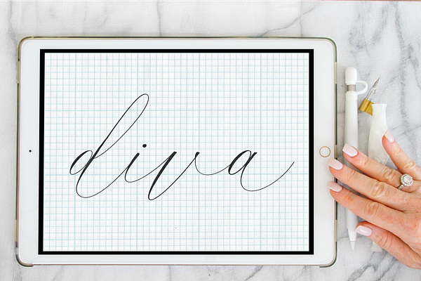 Procreate Calligraphy Brush: Diva
