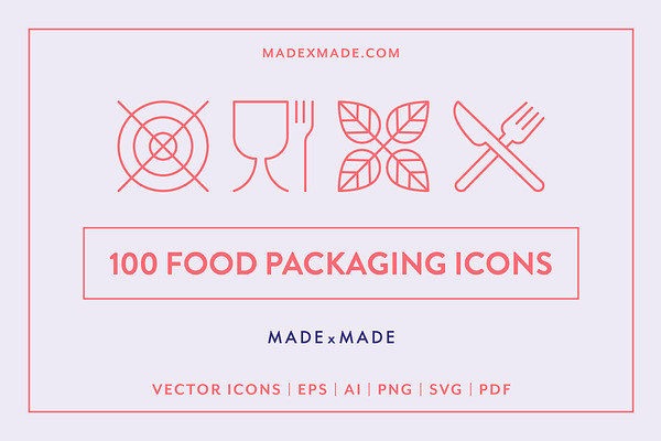 Line Icons – Food Packaging