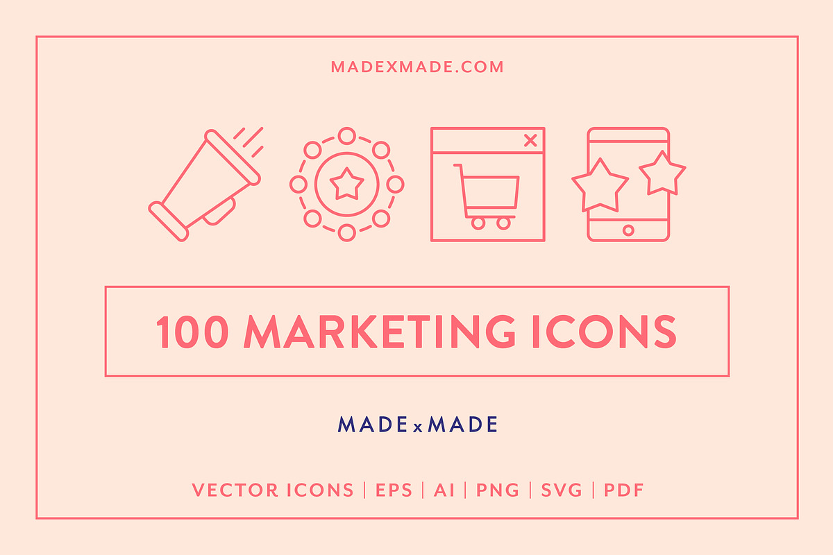 Line Icons – Marketing in Marketing Icons - product preview 8