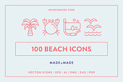 Line Icons – Beach