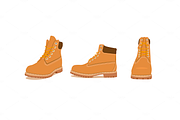Set of shoes. Vector icons.
