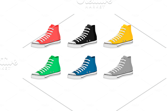 Set of shoes. Vector icons. in Objects - product preview 3