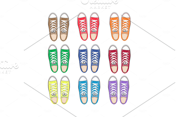 Set of shoes. Vector icons. in Objects - product preview 4