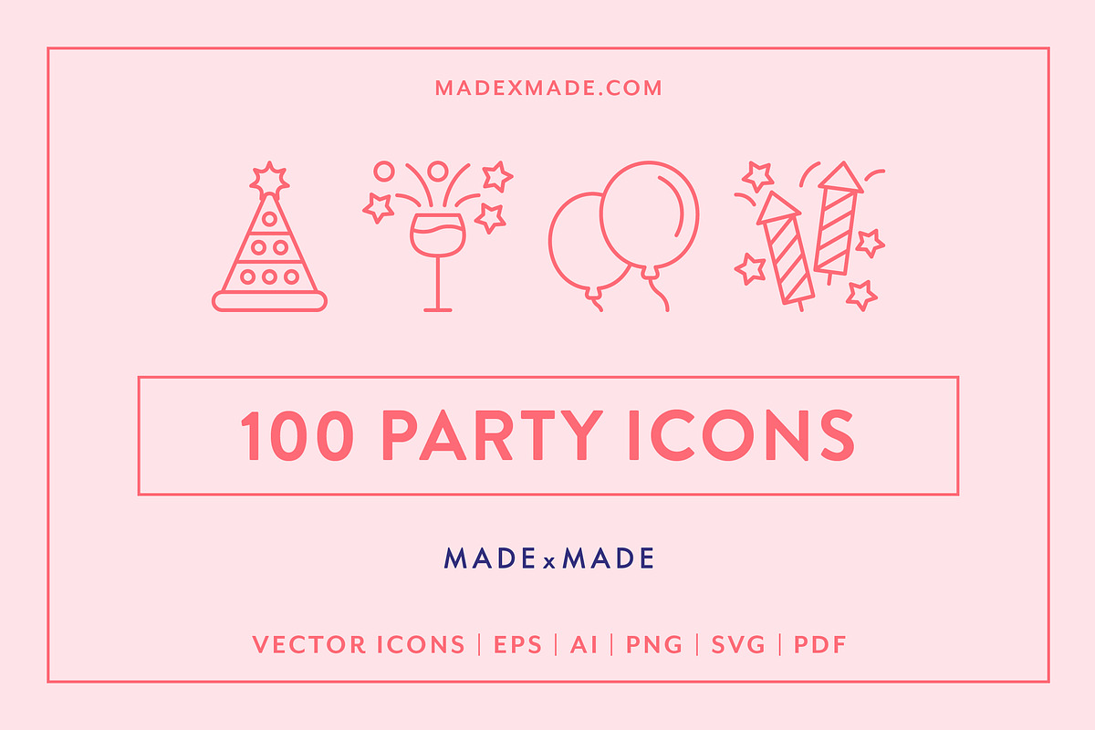 Line Icons – Party in Birthday Icons - product preview 8