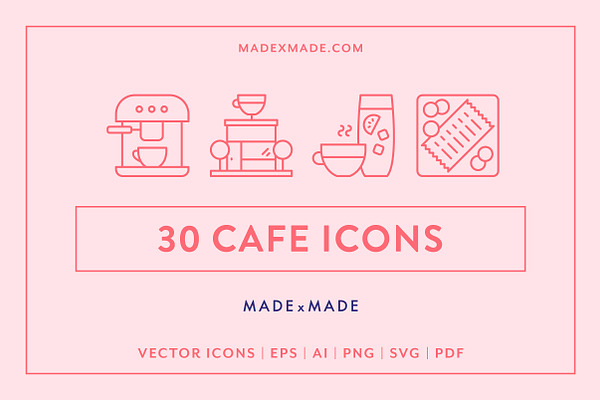 Line Icons – Cafe