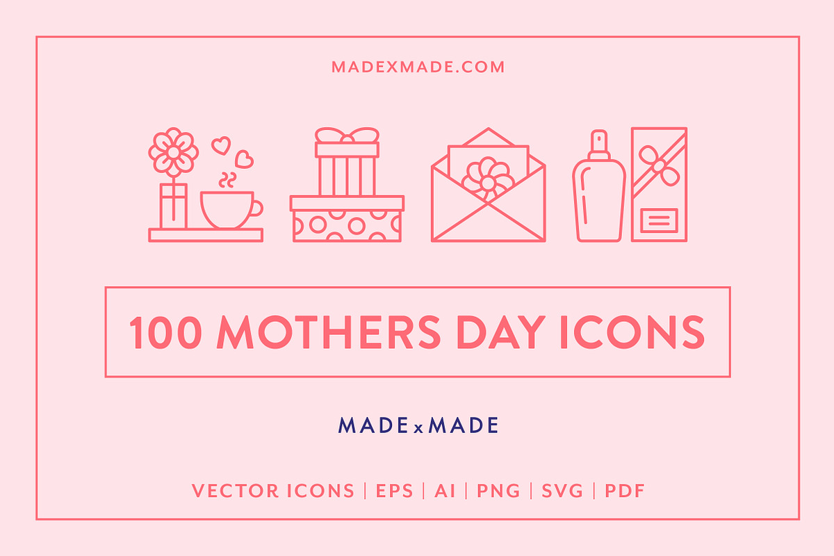 Line Icons – Mothers Day in Text Message Icons - product preview 8