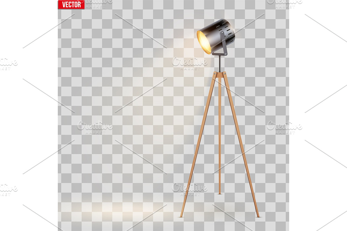 Decorative Spotlight Floor Lamp in Objects - product preview 8
