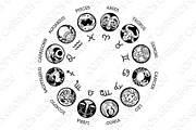 Astrological horoscope zodiac star