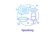 Speaking concept icon