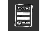 Contract auditing chalk icon