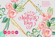 Happy Mother`s Day Vector Flower SVG