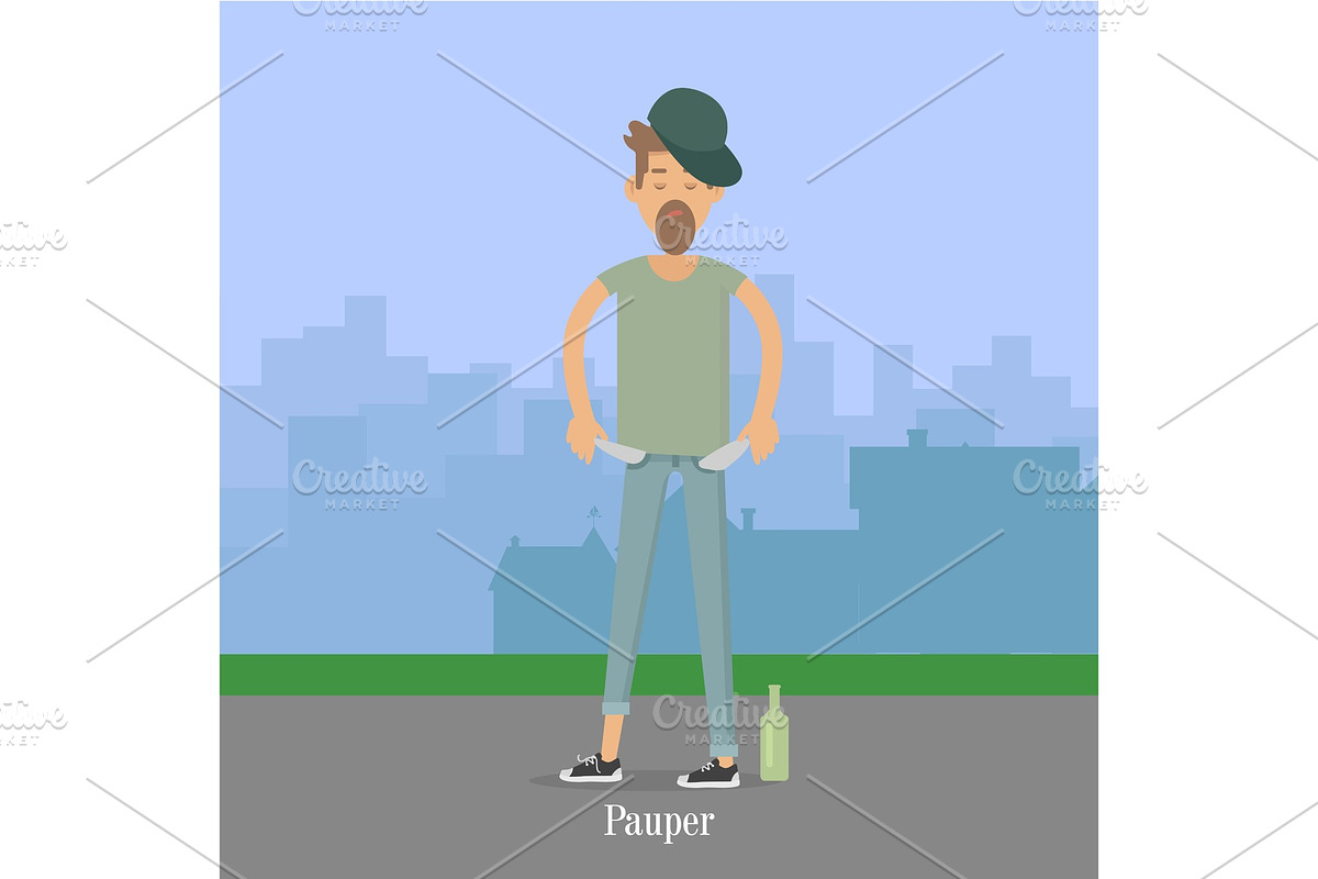 Pauper Men with Empty Pockets in in Illustrations - product preview 8