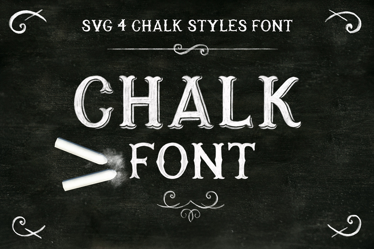 Chalk SVG font in Chalkboard Fonts - product preview 8