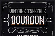 Vintage label typeface Bourbon